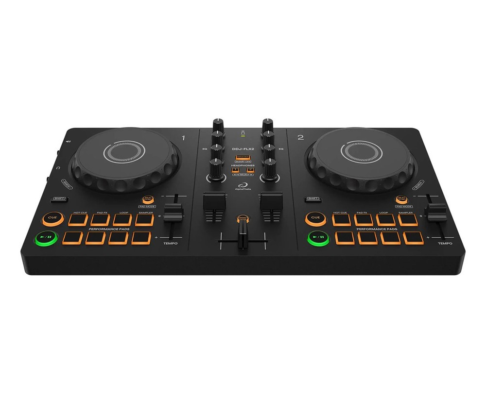 AlphaTheta DDJ-FLX2 Compact 2-Ch Smartphone Tablet PC/Mac DJ Controller