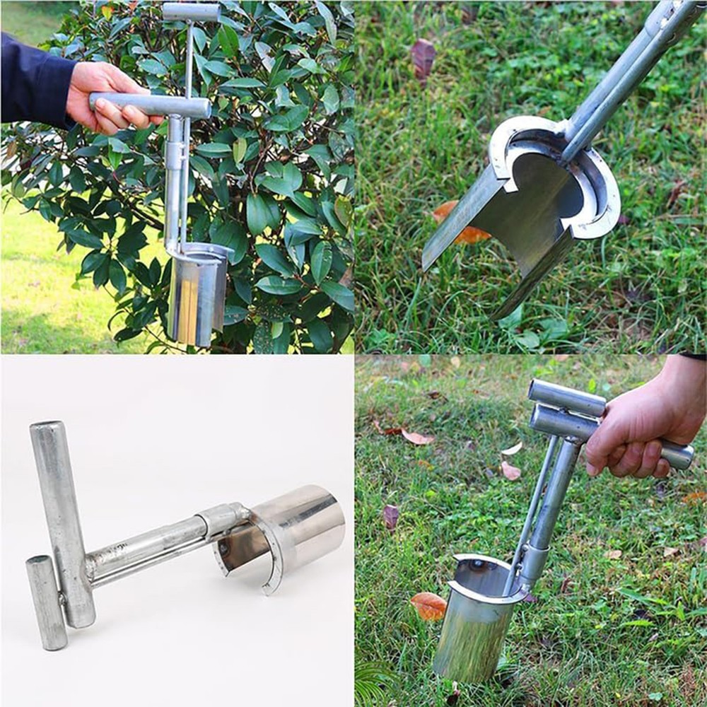 Bulb Planter Tool Fruit Tree Transplanter,Long Handled Bulb Planter With Sliding