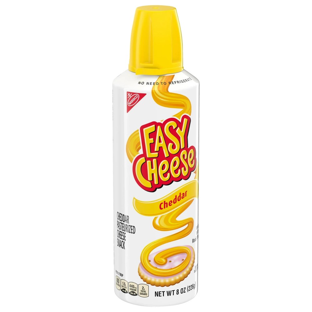 EASY CHEESE Cheddar Cheese Snack, 8 oz