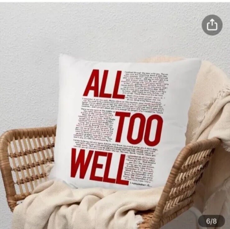 Taylor Swift Pillowcase Cover All Too Well