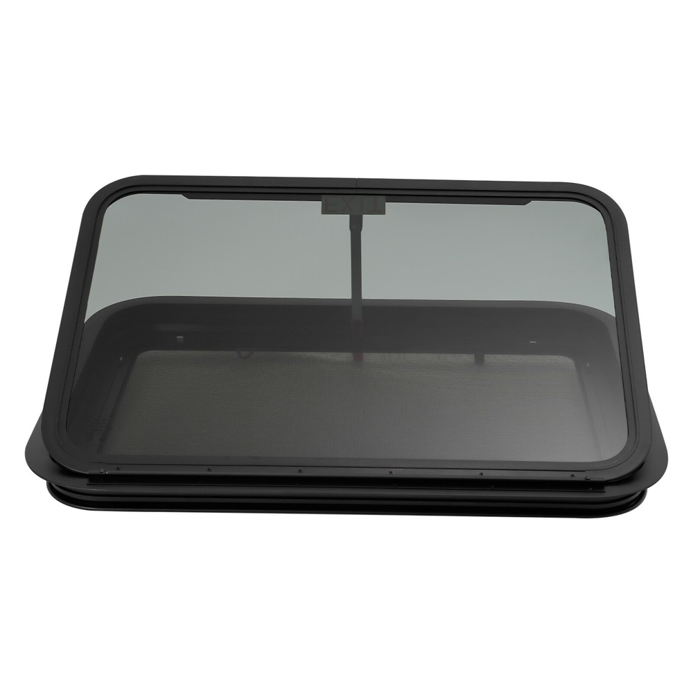 RV Exit Window Push Out Rectangular Glass Camper Window Venting Window 30-40°