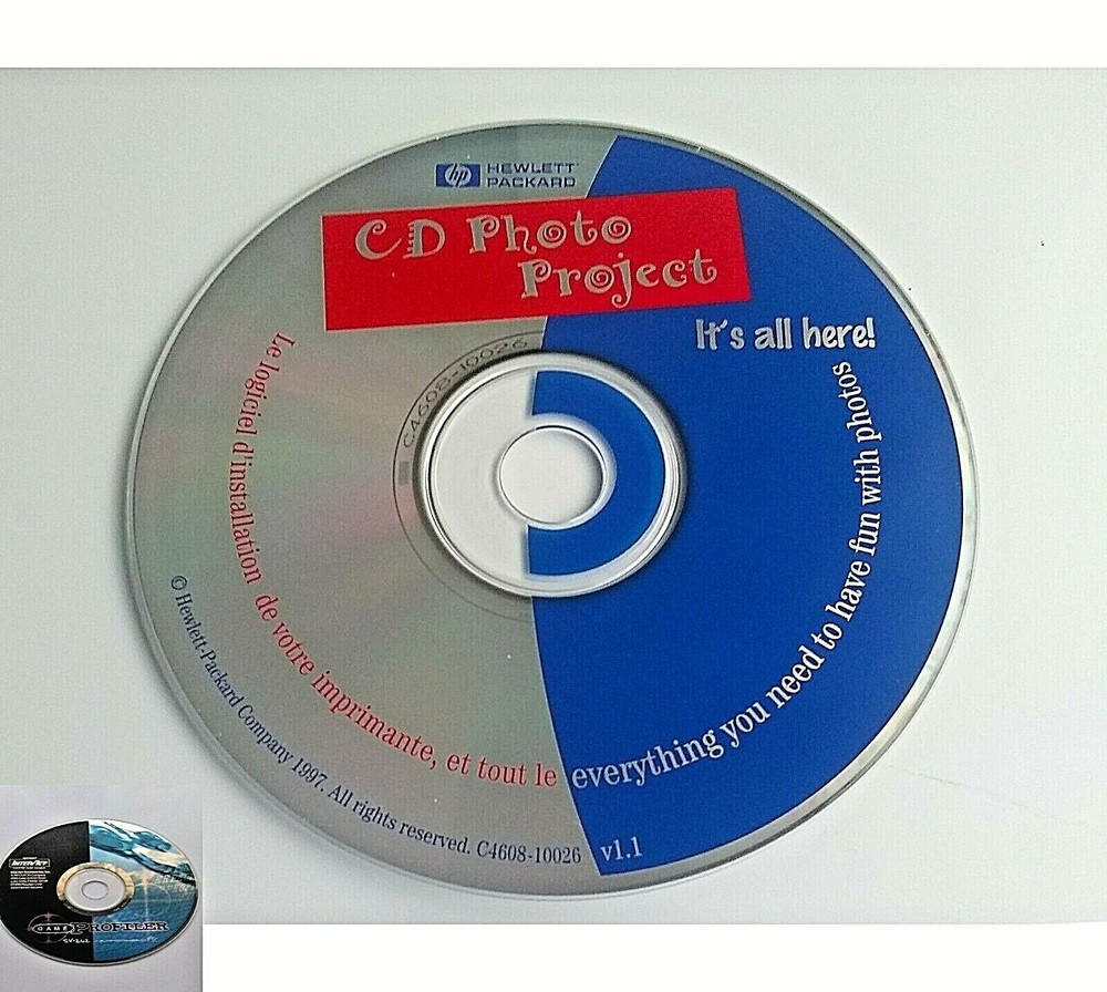 HP Photo Project CD Software and Interact - Game Profiler - 1999 - CD SV-262