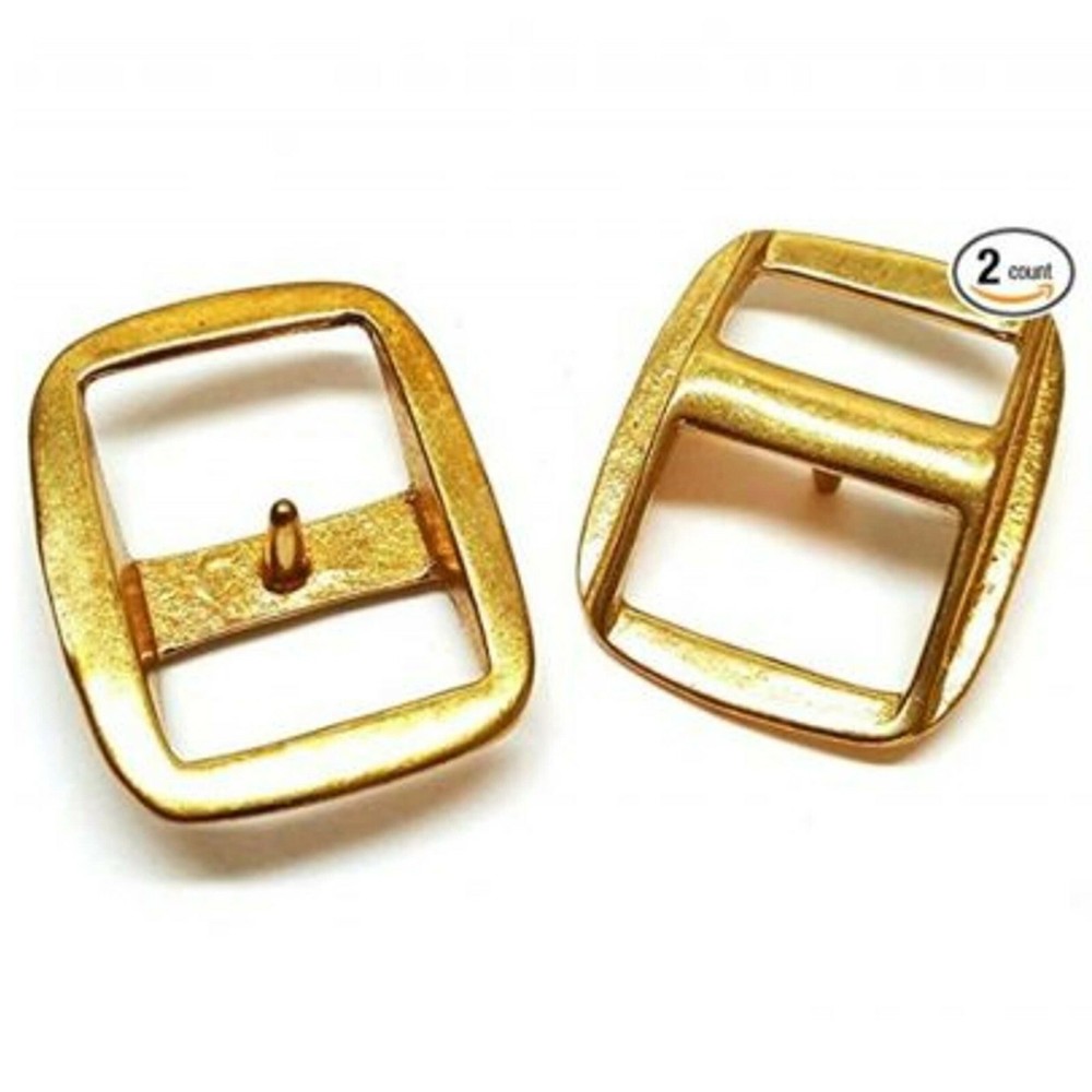 New 2 Pack 1" Solid Brass Conway Buckle