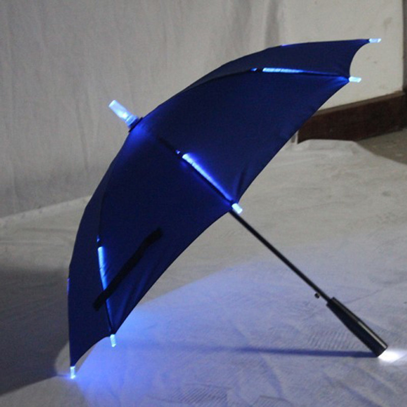 Umbrella With LED Light Up Changing Color Flashlight Straight Umbrellas Prop80cm
