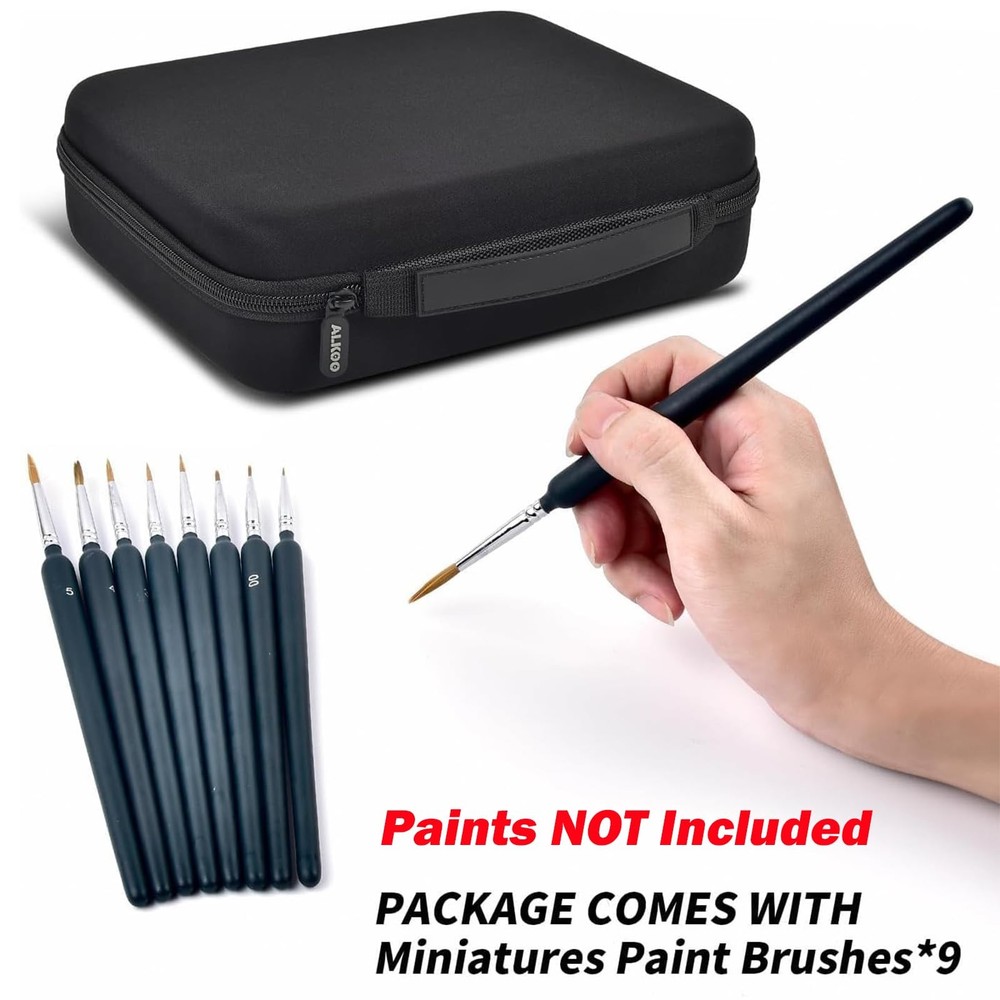 ALKOO Model Paint Storage Case for Testors Set, Paints Medium, Grey