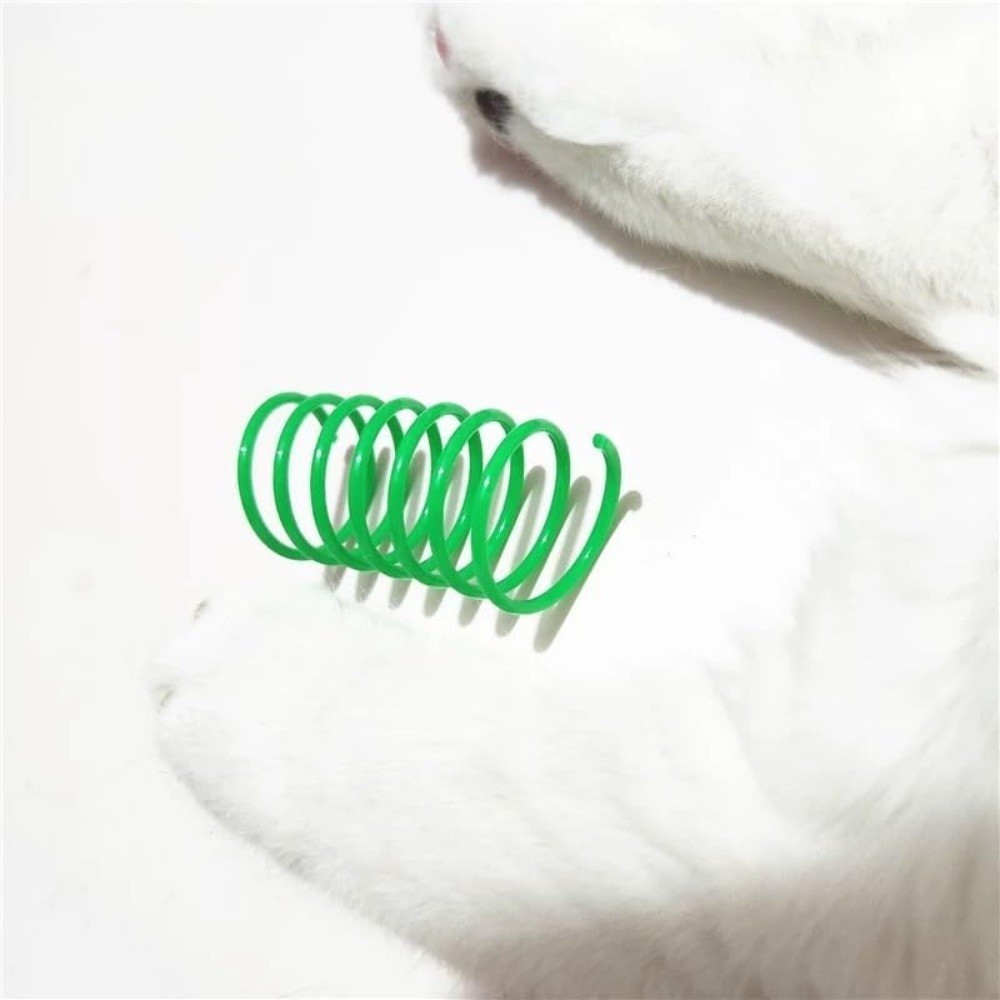 Interactive Plastic Spring Toys for Indoor Kittens 10Pcs 5 Color Bundle Hunting
