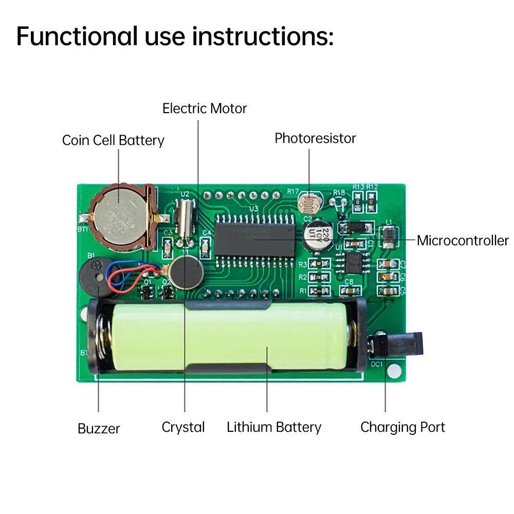 DIY Digital Clock Kit - 4 Display Modes, Dual Alarm, USB & Battery Powered