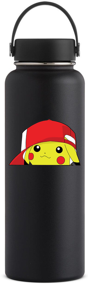Pikachu Ash Hat POKEMON STICKER DECAL -Peeker Peeking- 4 Different Sizes