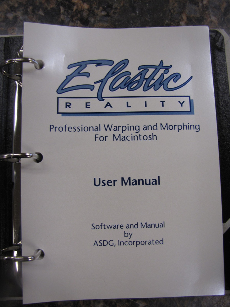 Elastic Reality Professional Warping & Morphing Software Macintosh (1993) - ASDG