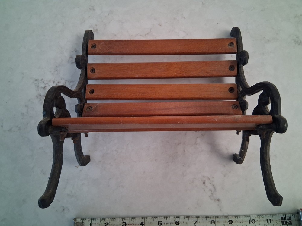 Vintage Wrought Iron Bench Decoration Miniature