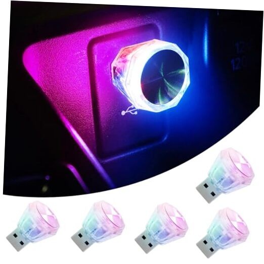 5 PCS USB Atmosphere Light,USB Strobe LED Light,Plug in LED Mini Mini USB Light