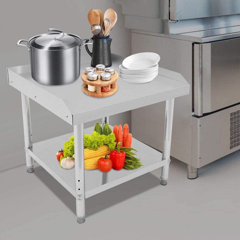 Commercial Work Table Stainless Steel Adjustable Kitchen Prep Working Bench