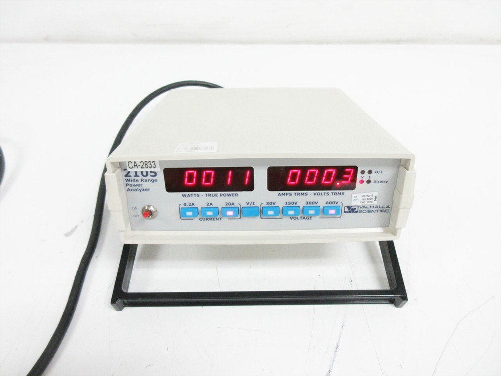 VALHALLA SCIENTIFIC 2105 TRUE RMS AMPS VOLTS WIDE RANGE POWER ANALYZER