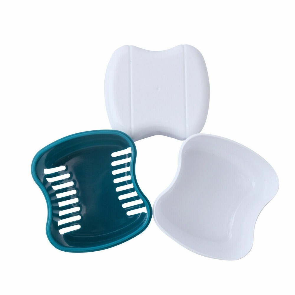 Dental Denture False Teeth Box Bath Appliance Case Rinsing Basket Container
