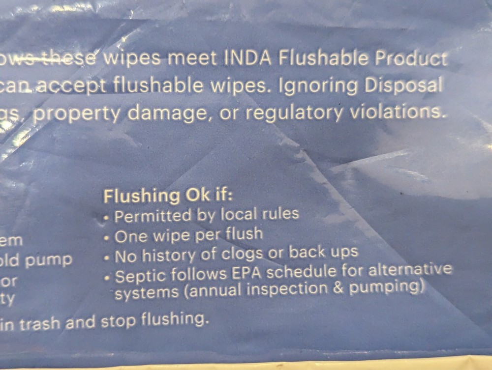 Because Flushable Wipes Alcohol Free 48 Wipes