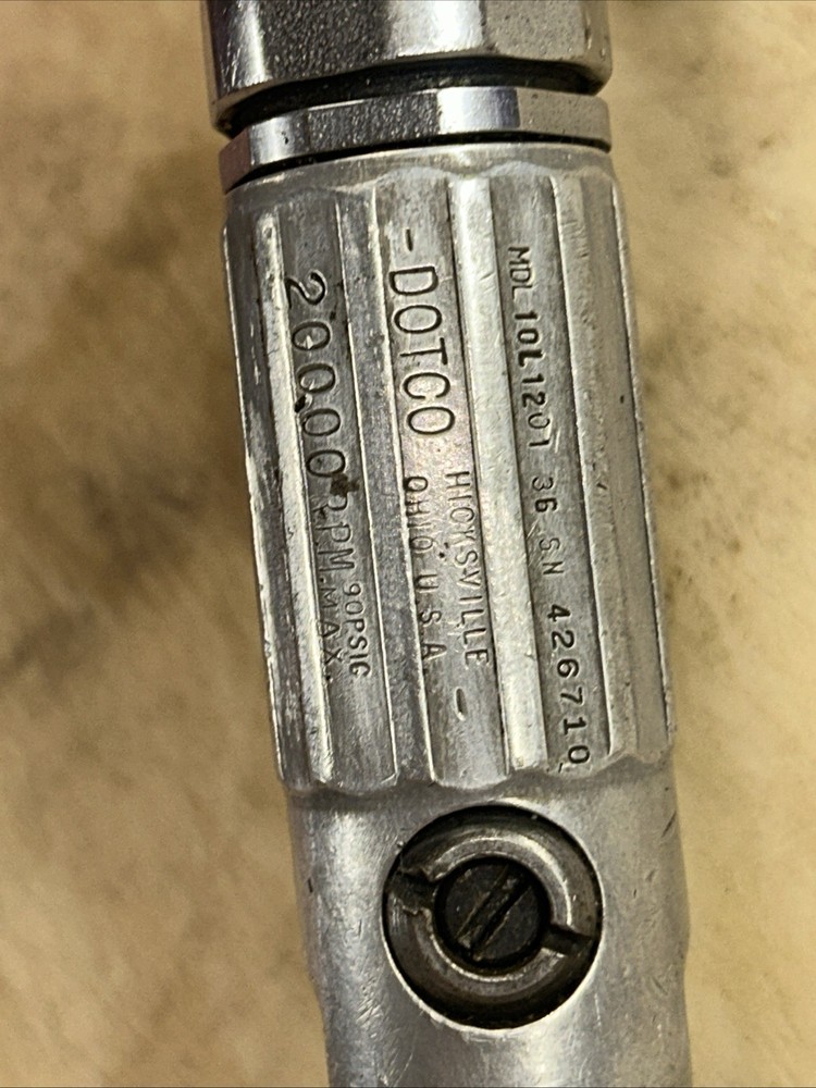 DOTCO PNEUMATIC RIGHT-ANGLE DIE GRINDER 10L1201 36 SN