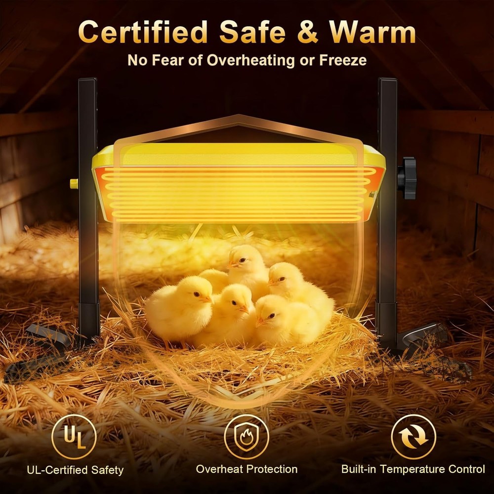 Smart Chick Brooder Plate - Energy Efficient Chick Heat Plate with Adjustable He