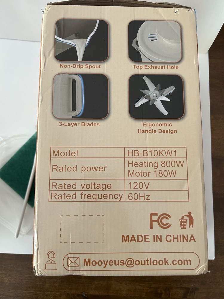 Mooye Soy Nut Milk Maker HB-B10KW1 Large Capacity