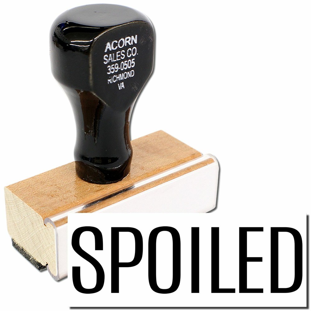 Spoiled Rubber Stamp Size 1/2" Tall x 1-1/2" Wide