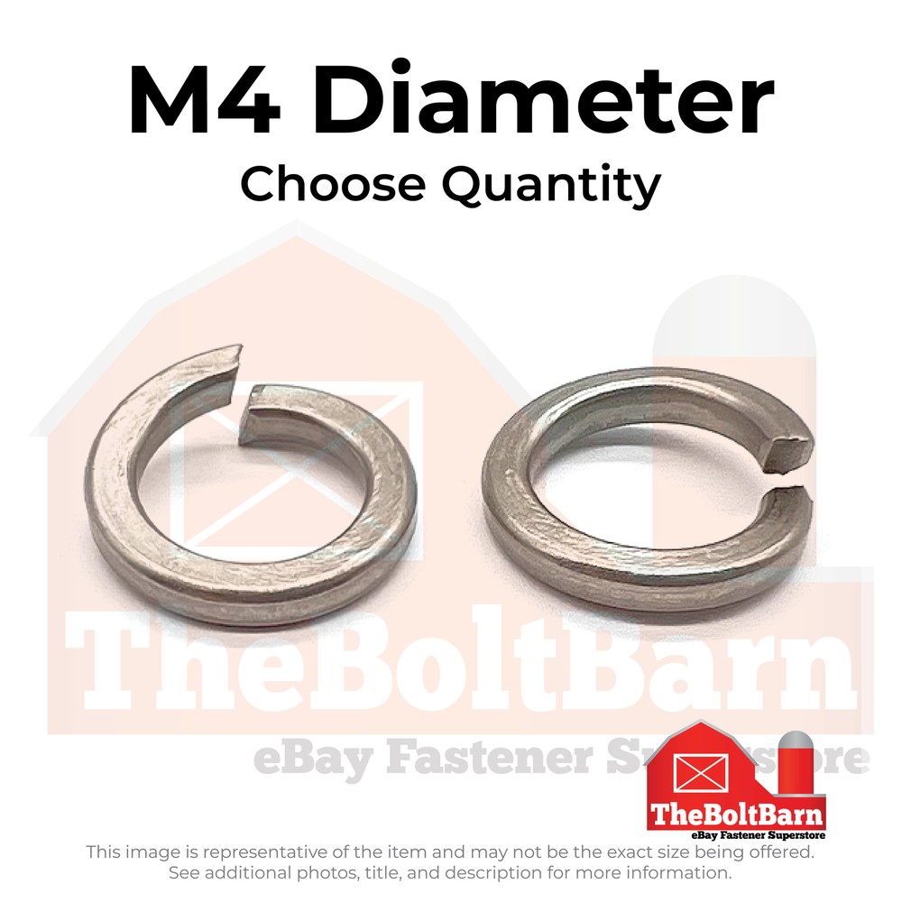 M4 A2-70 Stainless Steel Hi-Collar Lock Washers (Pick Quantity)
