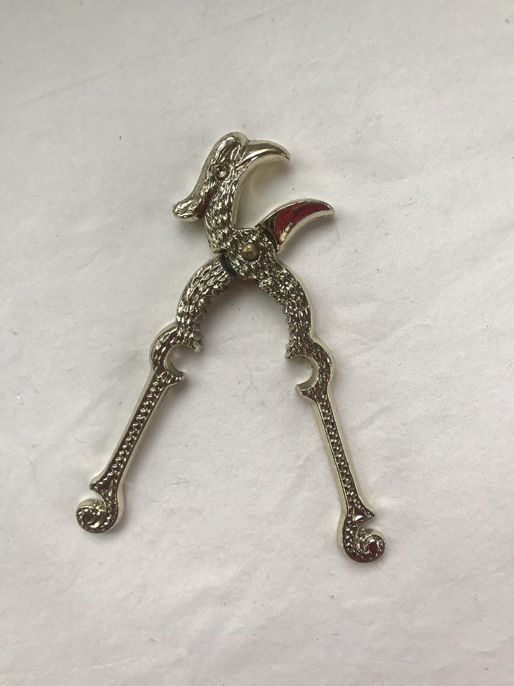 Vintage Mid Century Modern EAGLE Head Metal Nut Cracker MCM