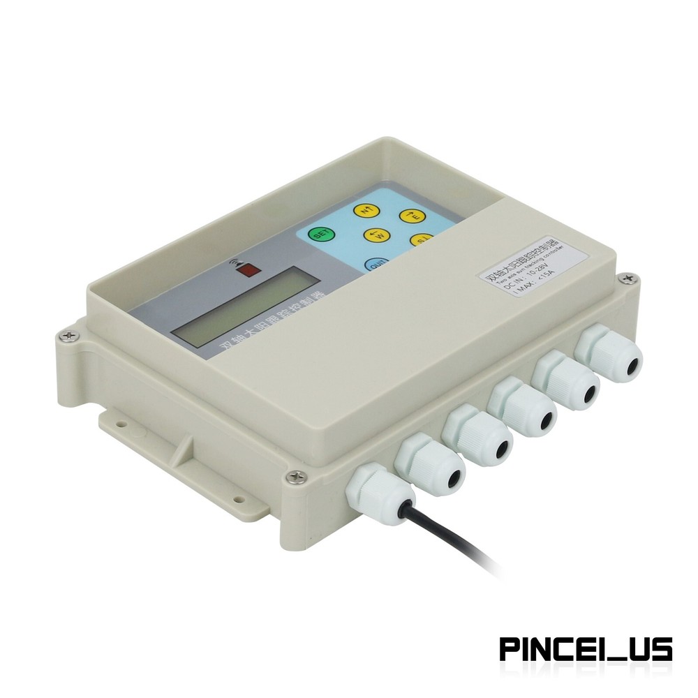 Dual Axis Solar Tracker Controller + Wind Speed Sensor + DC Dual Axis Gimbal