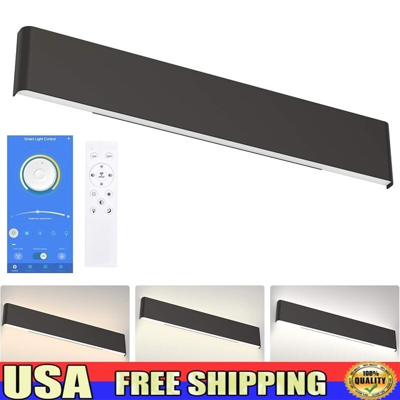 Dimmable LED Bathroom Light Remote Control Adjustable Color Temperature Fixture