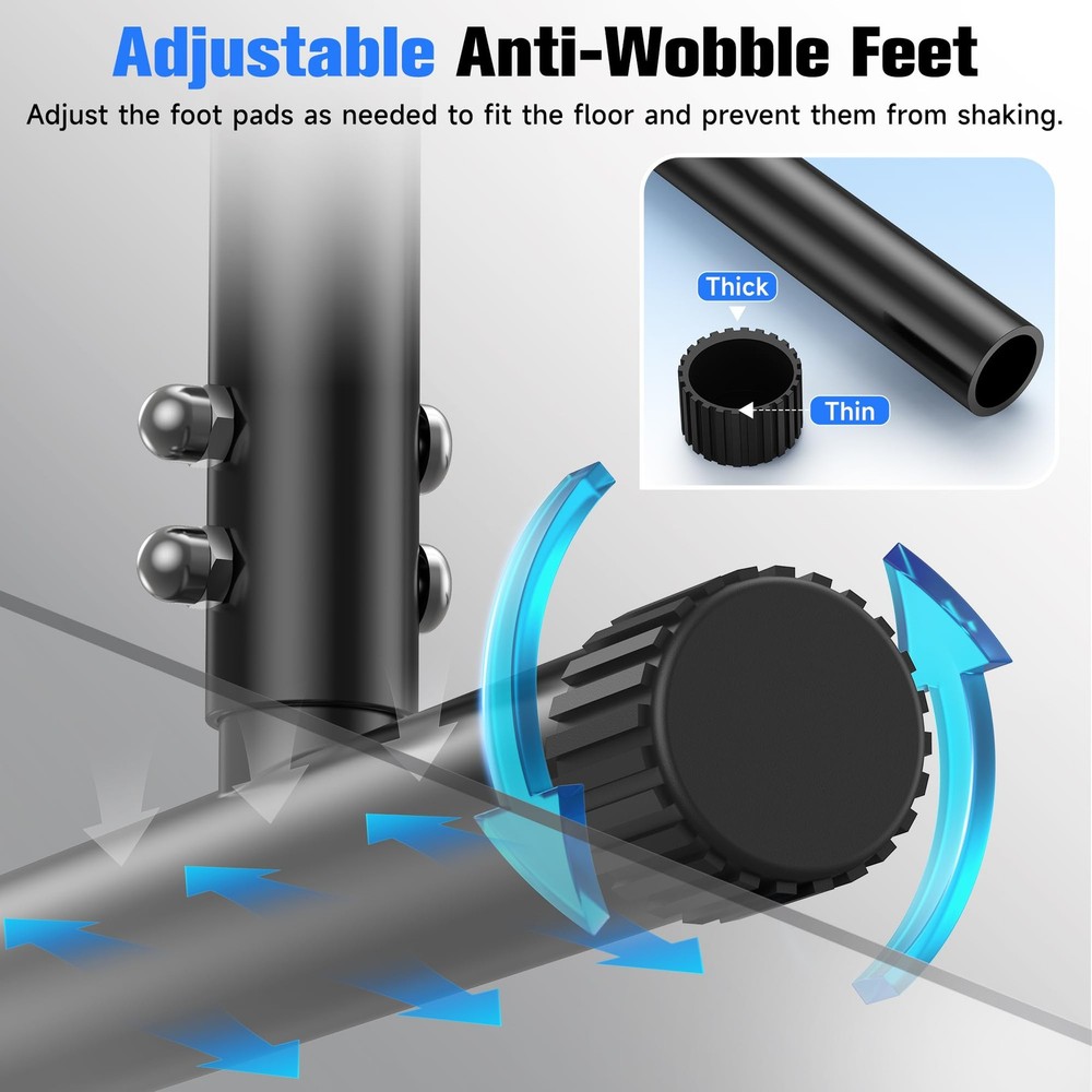 Adjustable Dip Bar Station, Heavy Duty Parallette Parallel Bars, 400LBS Stab...