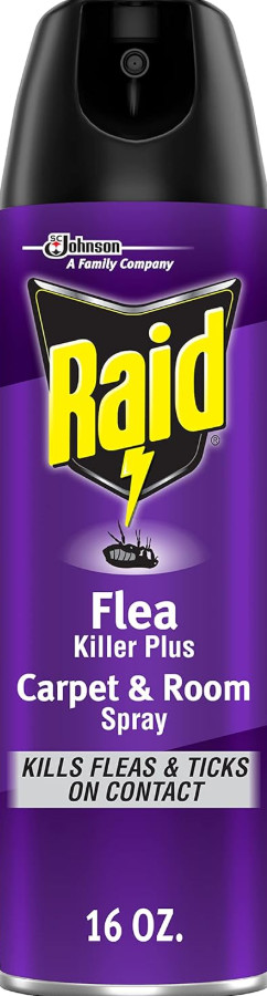 Raid Flea Killer Plus Carpet & Room Spray, Bug Spray Kills Fleas & Flea Eggs, 16
