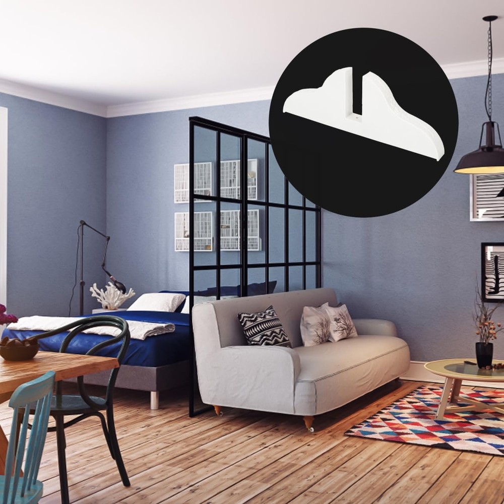 Room Divider Stand Base White PVC Screen Partition Support Feet Bracket