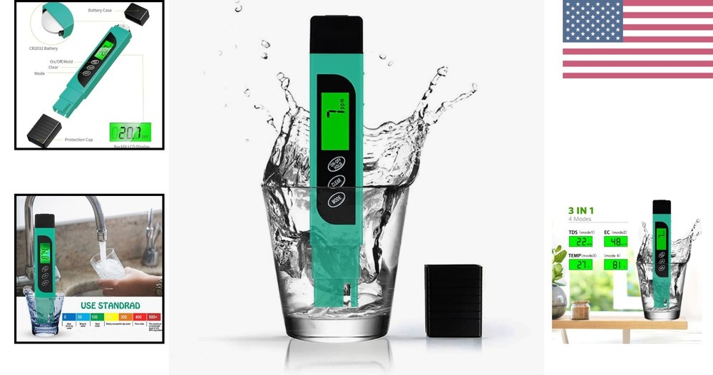 Accurate TDS Testing Meter with Protective Case - Essential for Water Quality