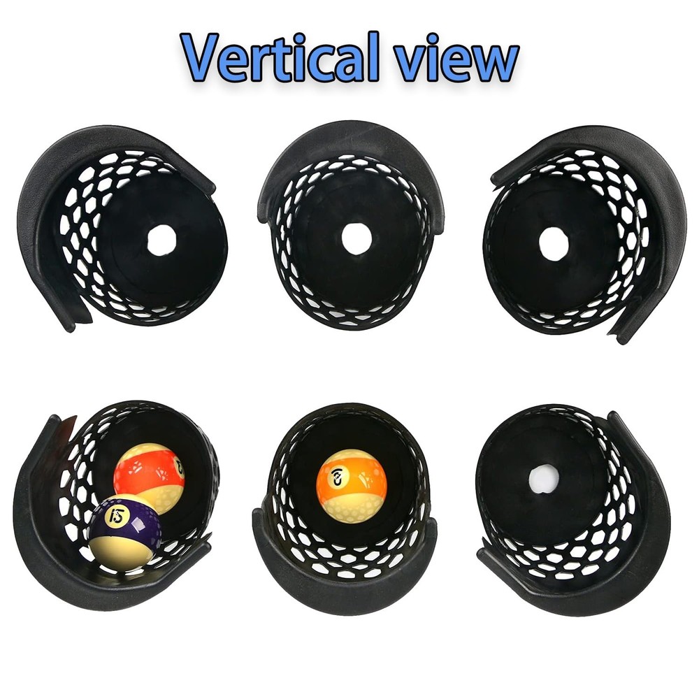 PESSILIN Pool Table Pockets Replacement for Billiard 6 Pcs, Plastic