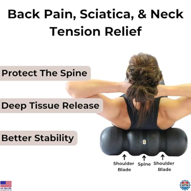 Rollga Foam Roller PRO - High Density Foam Roller for Back Pain Relief, Deep