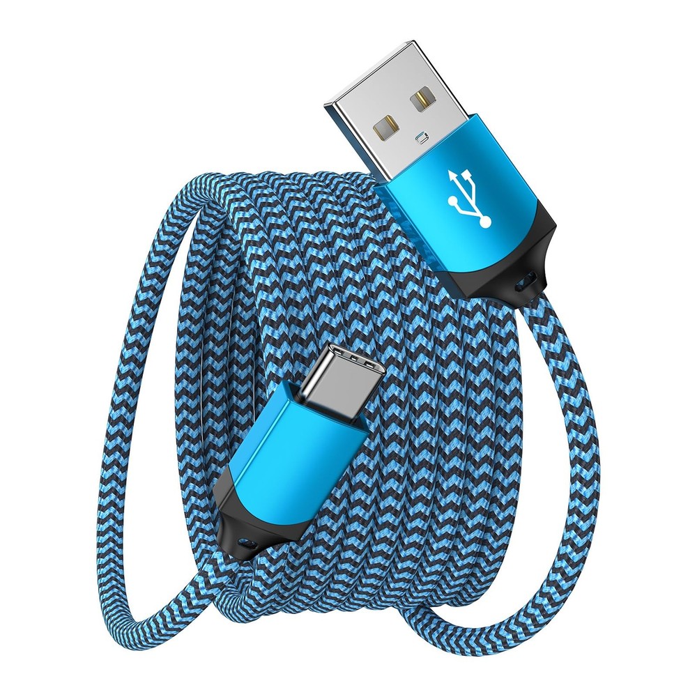 for iPhone 16e 17e 17 Pro Max Air, 6FT Fast Charging Cable Blue