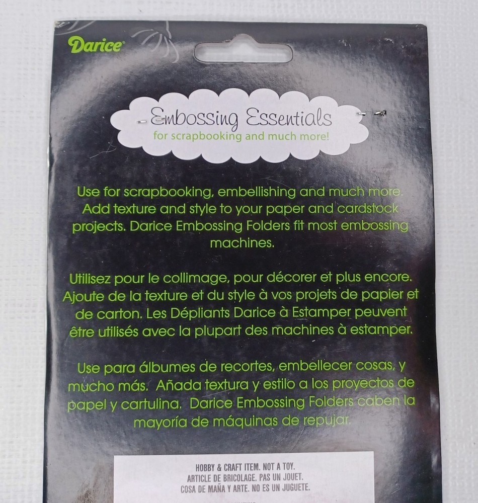 Darice Embossing Essentials Embossing Folder Bunting Scrapbooking Card Making