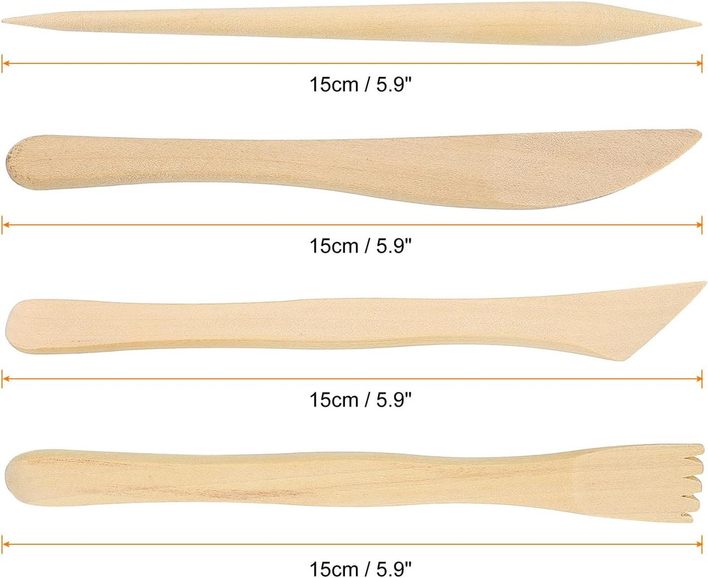 4Pcs Plastic Clay Tools Double-Headed Crafts Modeling Kit Clay Sculpting Tools P