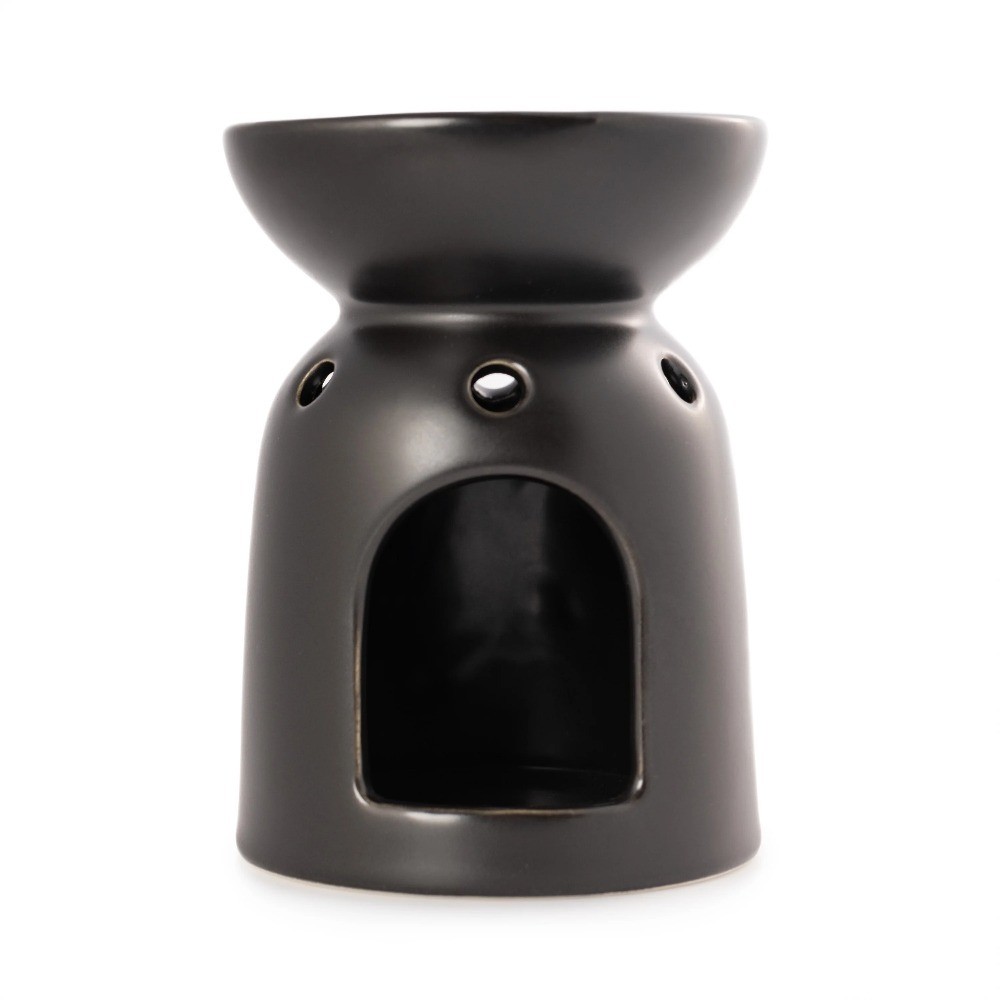 Black Ceramic Tealight Candle Warmer Holder Single Piece