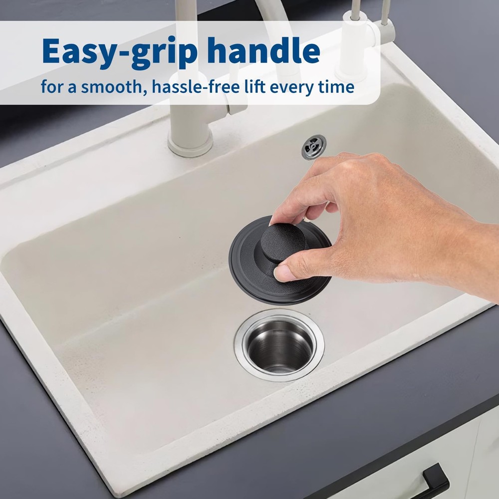 2 Pack Kitchen Sink Stopper Garbage Disposal Dishwasher Plug Cap Durable Plastic