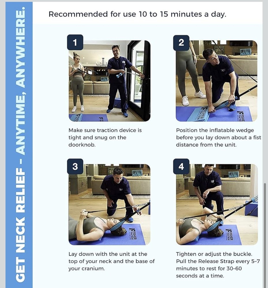 Neck Traction System for In-home Decompression - New Open Box