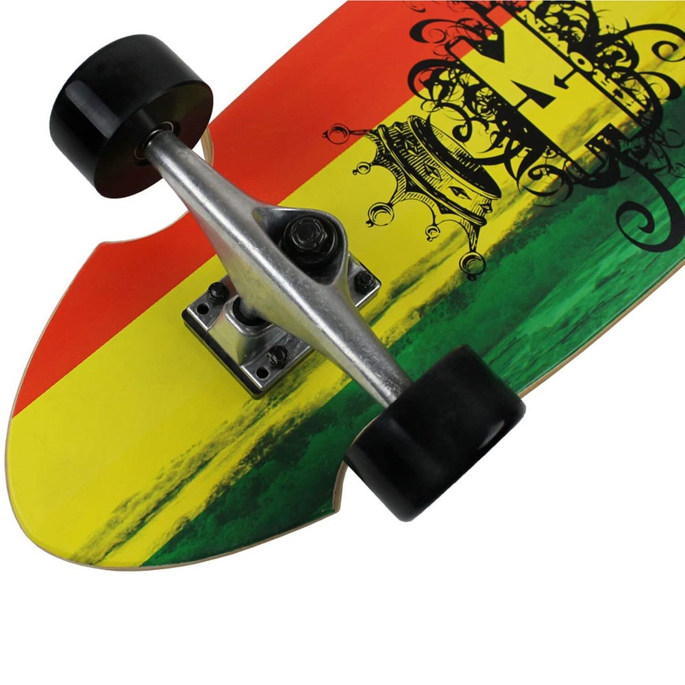 Krown Longboard Complete Kicktail Rasta 9" x 43"