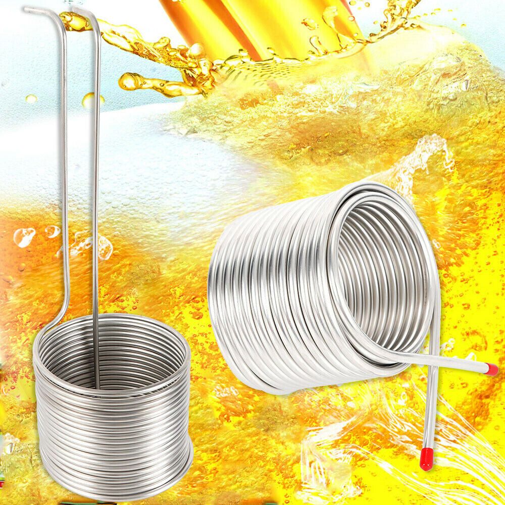 50' Wort Chiller Cooling Coil Pipe Stainless Steel Brewing Beer Immersion Home