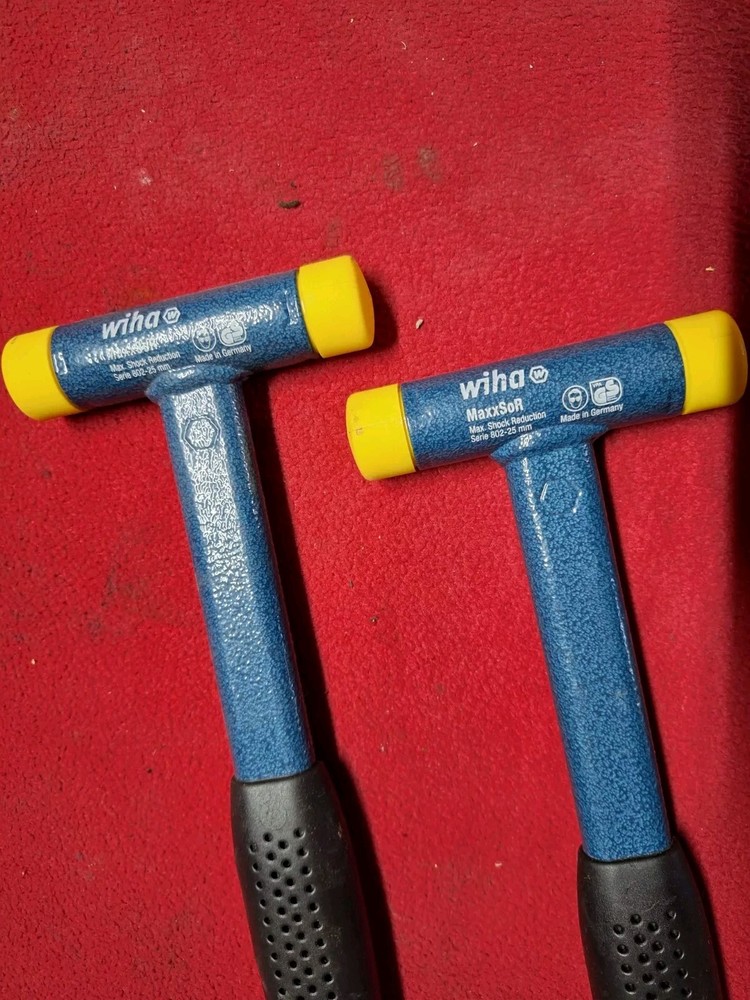 2 × Wiha Soft Face Hammer Steel Pipe Handle 25mm