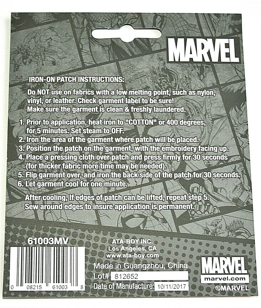 Official Marvel Comics Spider-Man Red Iron-On Cloth Jacket Patch New in Package