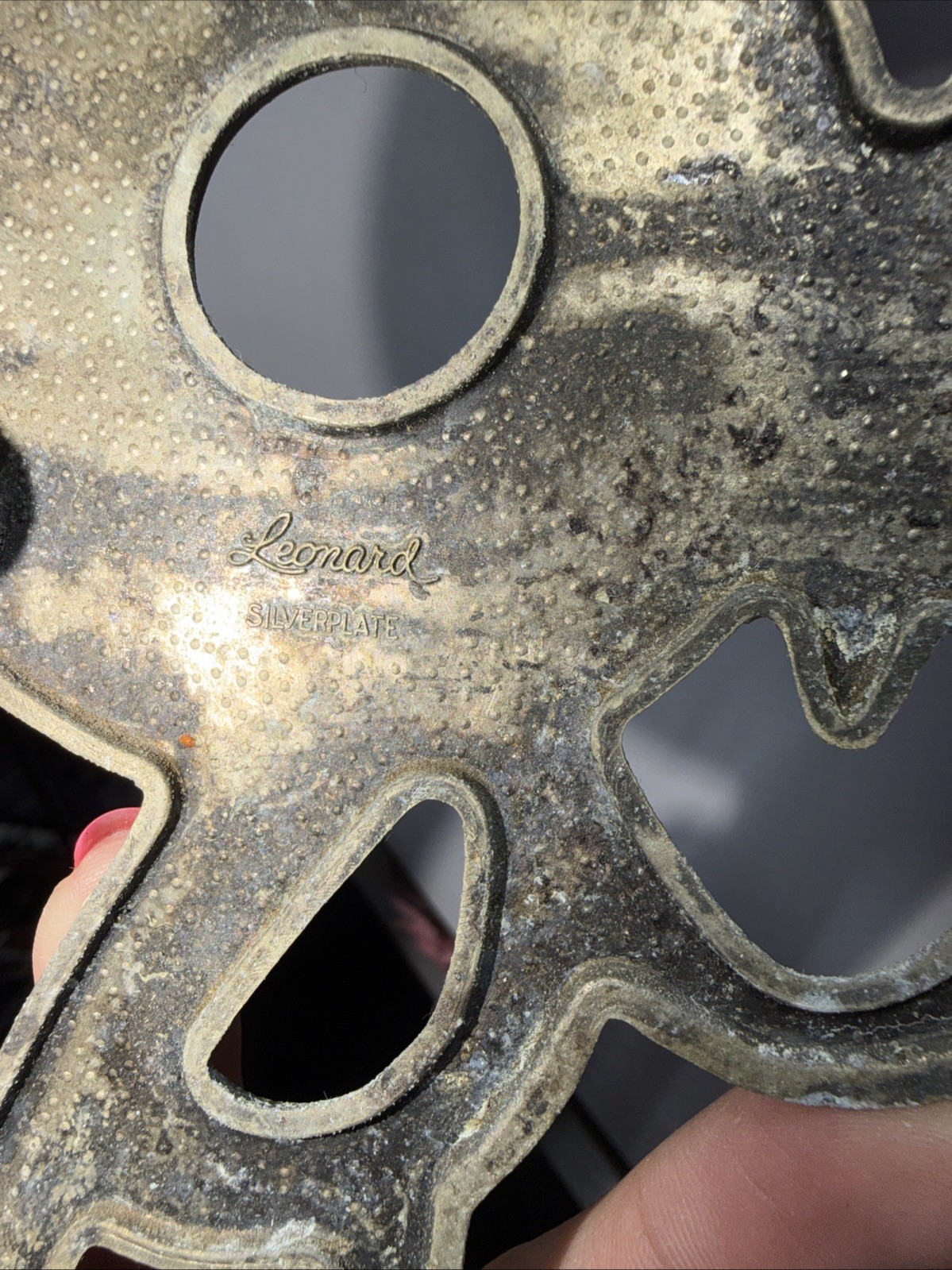 Vintage Leonard Silver plate Pot Holder Italy