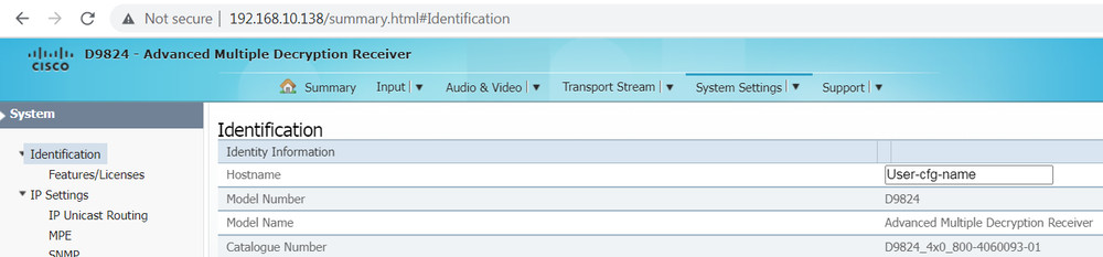 D9824 Cisco multi descryptor 32 channels Clean ua ip ouput tested