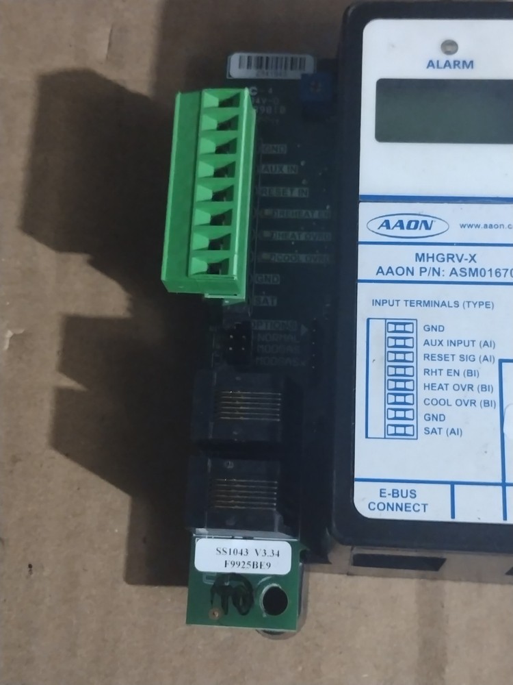 AAON MHGRV-X AOON P/N: ASM01670 Controller