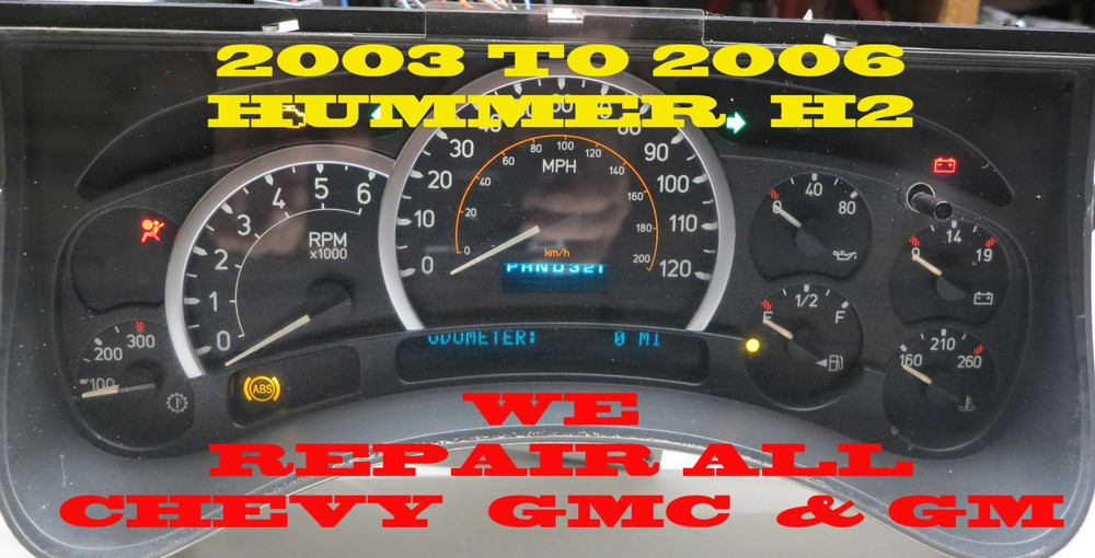 GMC GM HUMMER H2 CLUSTER SOFTWARE & ODOMETER CALIBRATION SERVICE