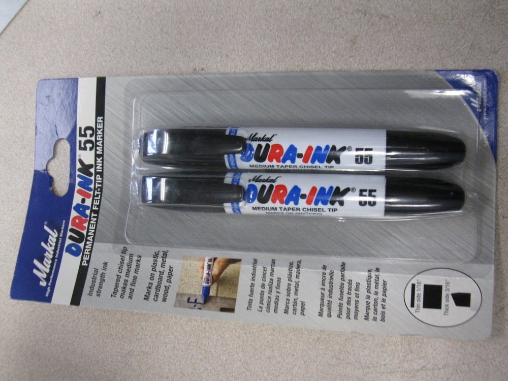 4 Markal Dura-Ink 55 Medium chisel Tip Permanent Marker 96534