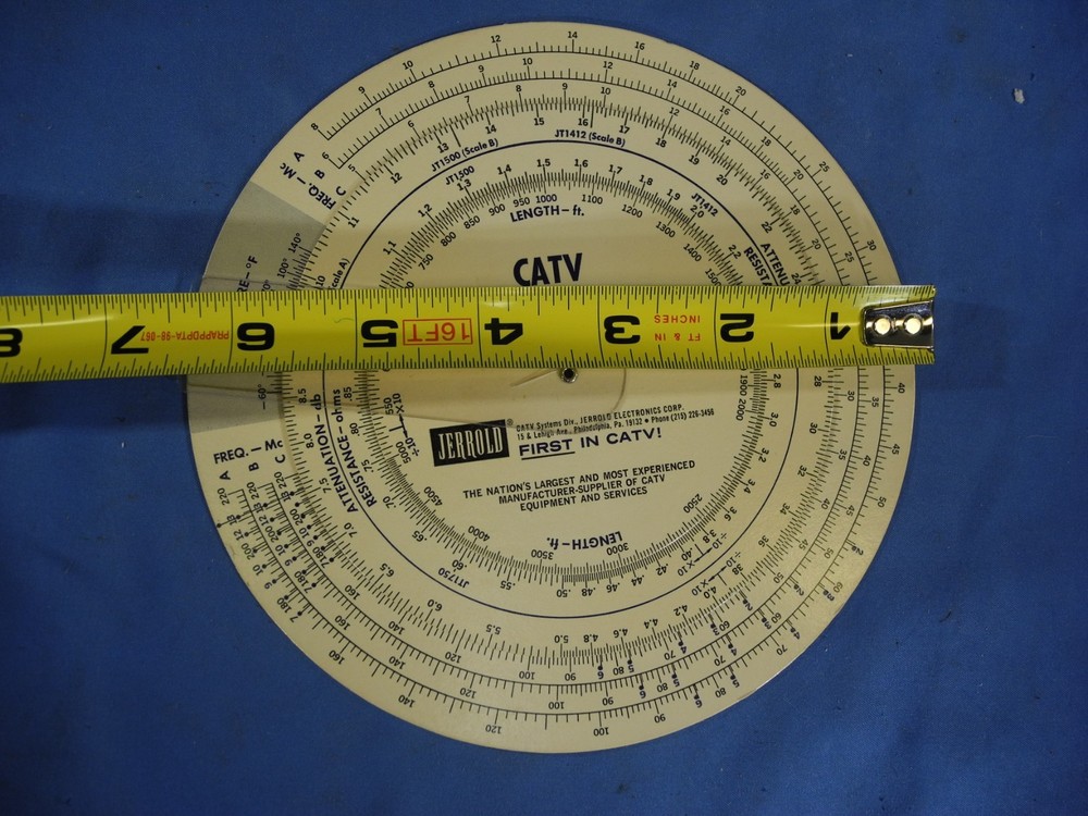 Vintage Jerrold CATV Cable Calculator
