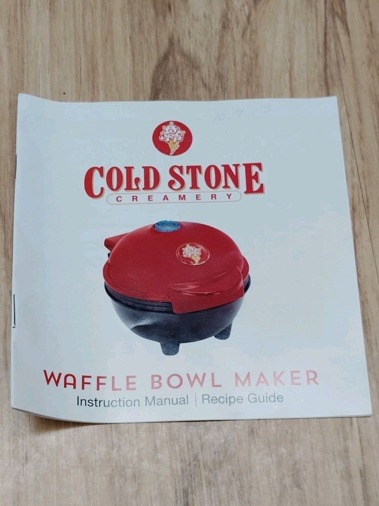 Cold Stone Creamery Waffle Bowl Maker Compact Versatile Quick & Easy